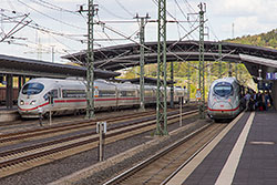 ICE 3 Baureihe 403 und Baureihe 407 in Montabaur