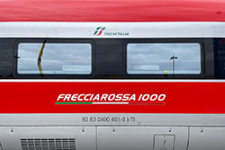 Frecciarossa 1000 von Hitachi auf der InnoTrans 2024 in Berlin:  Logo.   © 24.09.2024 André Werske