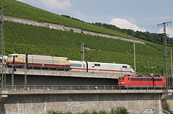 ICE-1, Baureihe 103 und 151 bei Würzburg