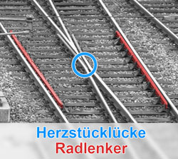 Herzstücklücke und Radlenker. 08.10.2013 © André Werske