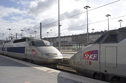TGV-PSE-Züge in Paris Gare du Nord